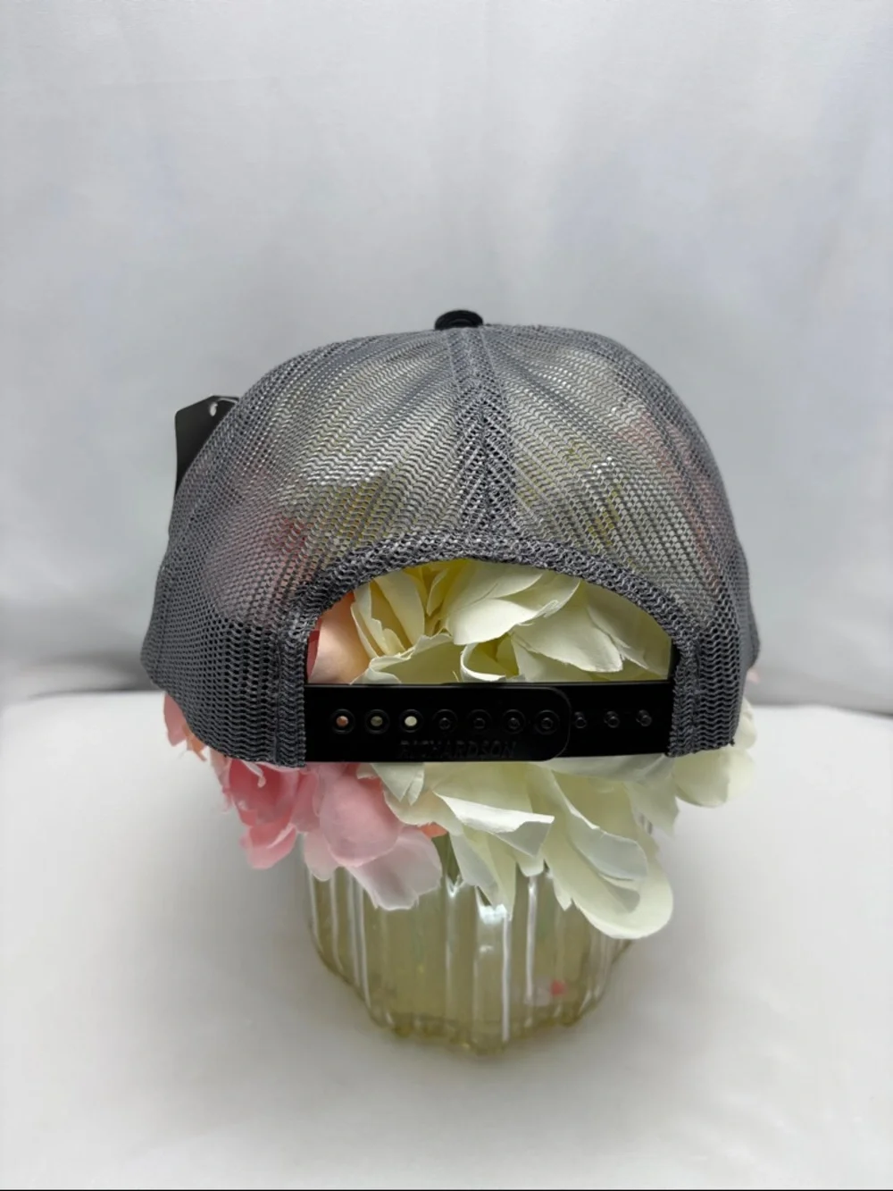 BURN Patch Trucker Hat - Black & Gray Corduroy and Mesh‎